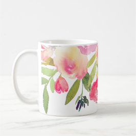 PixDezines Watercolor Spring, Peonies Bouquet Kaffeetasse