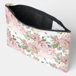 PixDezines Watercolor Staubrose Creme Rosen Zubehörtasche