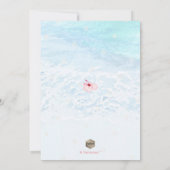 PixDezines Watercolor Strandbad Mitzvah Einladung (Rückseite)