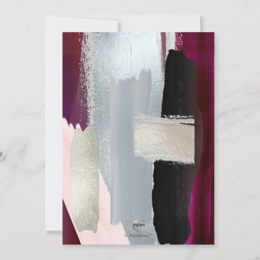 PixDezines Watercolor Swatches Dahlia Red Blush Einladung (Rückseite)