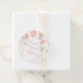 PixDezines Watercolor Sweet Pea Wreath Vielen Dank Geschenkanhänger (Beispiel)