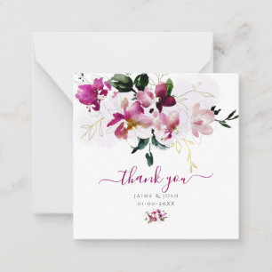 PixDezines Watercolor Sweetpeas Cherry Red Mitteilungskarte