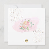 PixDezines Watercolor Sweetpeas Heilige Kommunion Einladung (Rückseite)