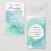 PixDezines Watercolor The Great Wave, Hokusai Visitenkarte (Vorne/Hinten)