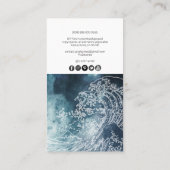 PixDezines Watercolor The Great Wave, Hokusai Visitenkarte (Rückseite)