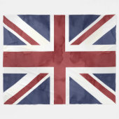 PixDezines Watercolor Union Jack Fleecedecke (Vorderseite (Horizontal))