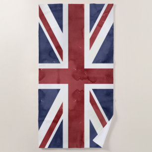 PixDezines Watercolor Union Jack Strandtuch