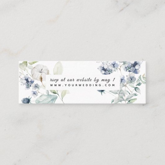 PixDezines Watercolor Winter Botanische UAWG Mini Visitenkarte (Vorderseite)