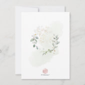 PixDezines Watercolor Wreath Baby Shower Einladung (Rückseite)