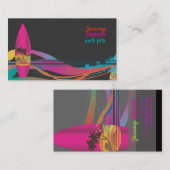 PixDezines Wave Wappen Hawaii findet in Steuerbuch Visitenkarte (Vorne/Hinten)