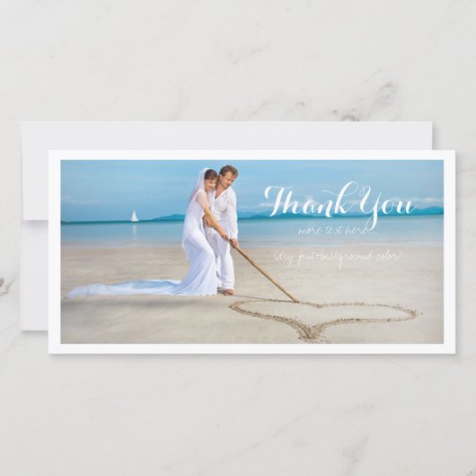 PixDezines wedding Foto vielen Dank Dankeskarte (Vorderseite)