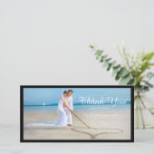 PixDezines wedding Foto vielen Dank Dankeskarte (Stehend Vorderseite)