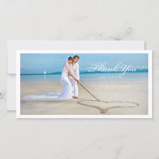 PixDezines wedding Foto vielen Dank Dankeskarte (Vorderseite)