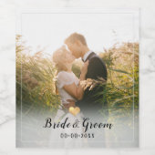 PixDezines Wedding Foto Weinetikett (Einzelnes Label)