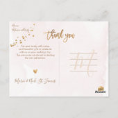 PixDezines Wedding Vielen Dank für Ihren Aquarellr Postkarte (Rückseite)