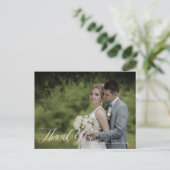 PixDezines Wedding Vielen Dank/Stilvolle Kalligrap Postkarte (Stehend Vorderseite)