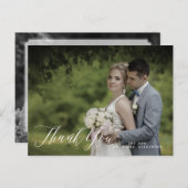 PixDezines Wedding Vielen Dank/Stilvolle Kalligrap Postkarte (Vorne/Hinten)