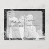 PixDezines Wedding Vielen Dank/Stilvolle Kalligrap Postkarte (Rückseite)