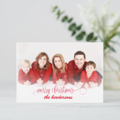 PixDezines Weihnachtsfeiertag Foto Einladung (Stehend Vorderseite)