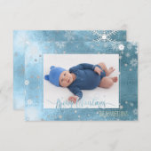 PixDezines Weihnachtsfeiertag Foto/Kalligrafie Einladung (Vorne/Hinten)