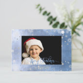 PixDezines Weihnachtsfeiertag Foto/Kalligrafie Einladung (Stehend Vorderseite)