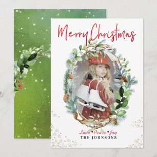 PixDezines Weihnachtsgrüße Winterkranz Einladung