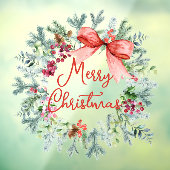 PixDezines Weihnachtskranz Fensteraufkleber (Blatt 3)