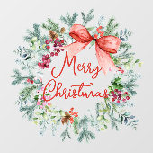 PixDezines Weihnachtskranz Fensteraufkleber (Blatt)