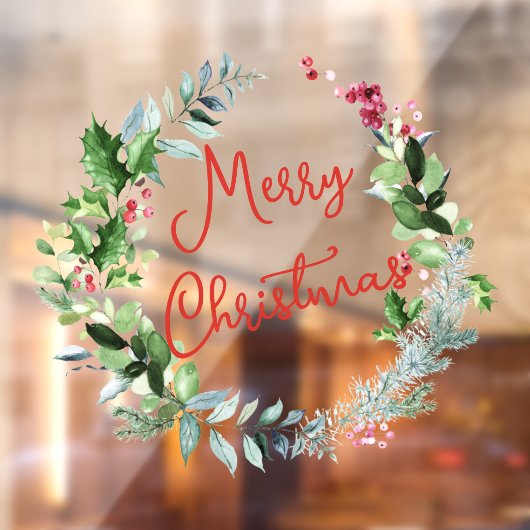 PixDezines Weihnachtskrautfenster Fensteraufkleber (Blatt 2)