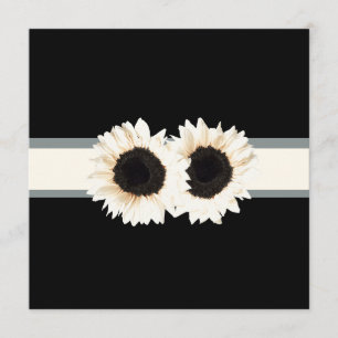 PixDezines weiße Sonnenblume/DIY-Hintergrund+Event Einladung