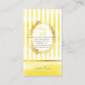 PixDezines, weiße Streifen/Citron, digitale Wasser Visitenkarte (Rückseite)