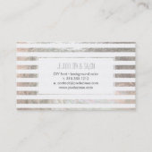 PixDezines, weiße Streifen/Imitat silber Visitenkarte (Rückseite)