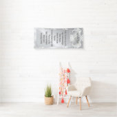 PixDezines Weißer Damaskus + Silbertone Banner (Insitu)