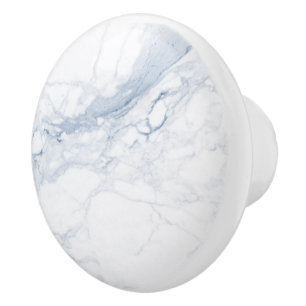 PIXDEZINES WEISSER MARMOR+BLAUE ADERN KERAMIKKNAUF