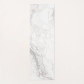 PixDezines Weißer Marmor + Blush Rose Venen Yogamatte (Vorderseite)