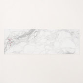 PixDezines Weißer Marmor + Blush Rose Venen Yogamatte (Vorderseite (Horizontal))