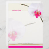 PixDezines Weißer Orchid 2| Perfekte Braut Briefbogen (Vorne/Hinten)