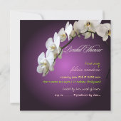 PixDezines WEISSER ORCHID BRAUTPARTY/DIY FARBE Einladung (Rückseite)