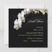 PixDezines Weißer Orchids Brautparty Einladung (Rückseite)