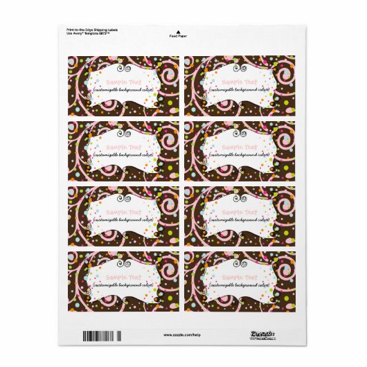 PixDezines Whimsy, rosa Schokolade, Cupcakes (Vorne)