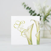 PixDezines WHITE CALLA LILILILILILIES INVITES/DIY Einladung (Stehend Vorderseite)