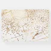 PixDezines WHITE MARBLE+IMITATS GOLD CONFETTI Gästebuch (Rückseite)