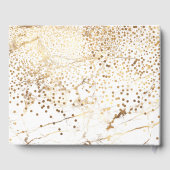PixDezines WHITE MARBLE+IMITATS GOLD CONFETTI Gästebuch (Rückseite)