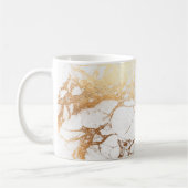 PixDezines WHITE MARBLE+IMITATS GOLD VEINS Kaffeetasse (Links)