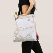 PixDezines WHITE MARBLE+IMITATS GOLD VEINS Tasche (Von Nahem)