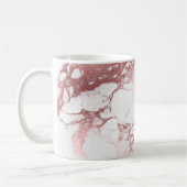 PixDezines WHITE MARBLE+IMITATS ROSE GOLD VEINS Kaffeetasse (Links)