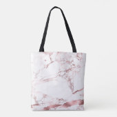 PixDezines WHITE MARBLE+IMITATS ROSE GOLD VEINS Tasche (Rückseite)