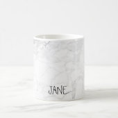 PixDezines WHITE MARBLE Kaffeetasse (Mittel)