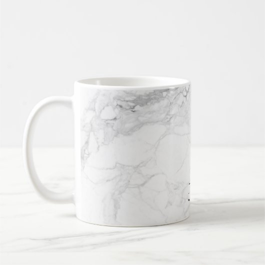 PixDezines WHITE MARBLE Kaffeetasse (Links)