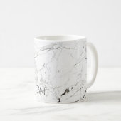PixDezines WHITE MARBLE Kaffeetasse (VorderseiteRechts)